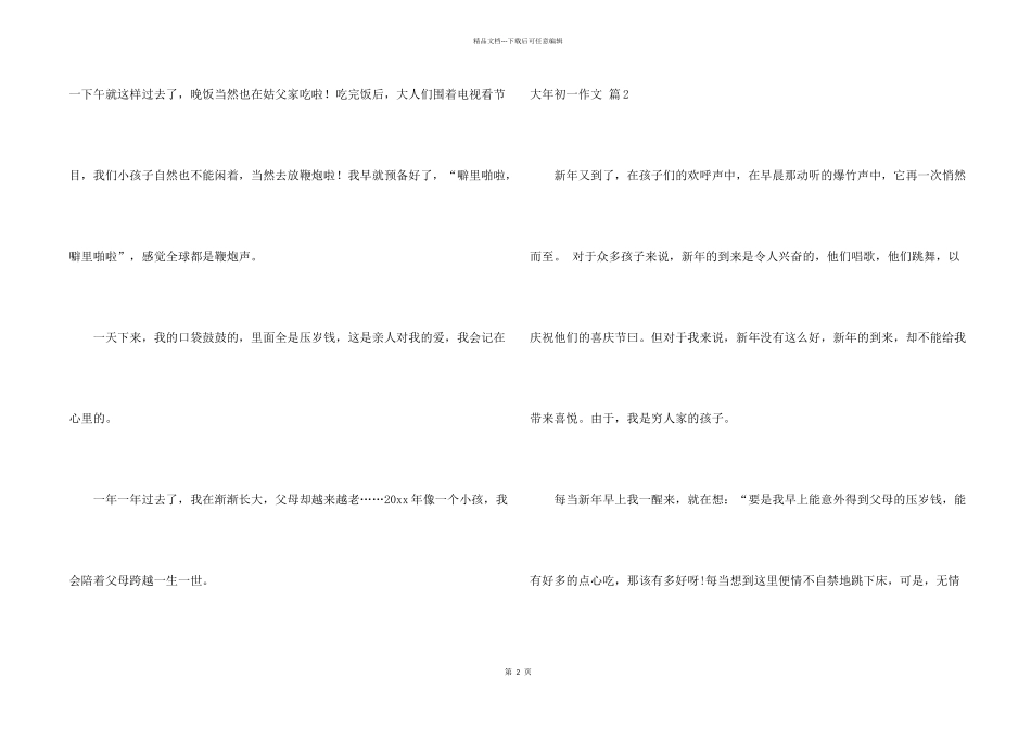 大年初一集锦九篇_第2页