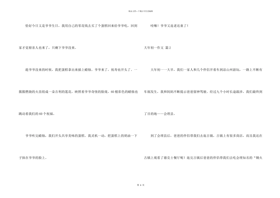 大年初一集锦六篇_第2页