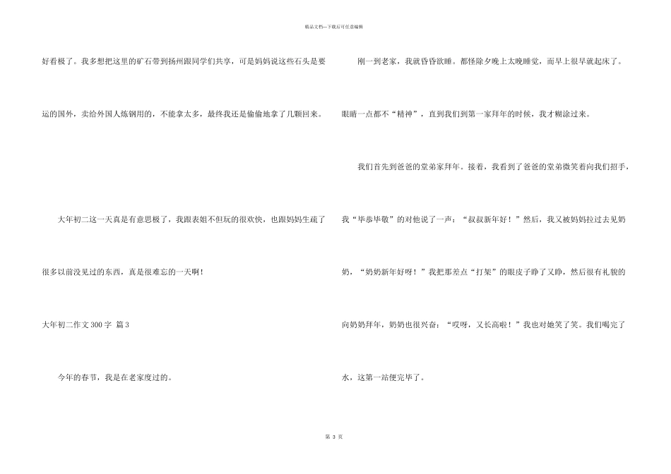 大年初二300字四篇_第3页