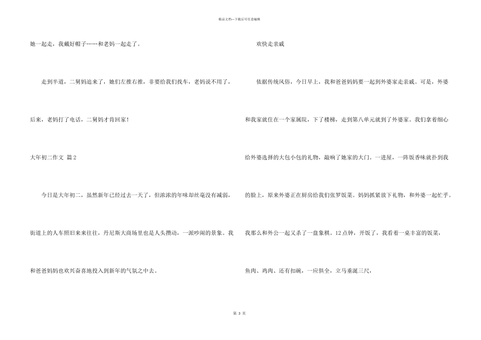 大年初二集锦7篇_第3页
