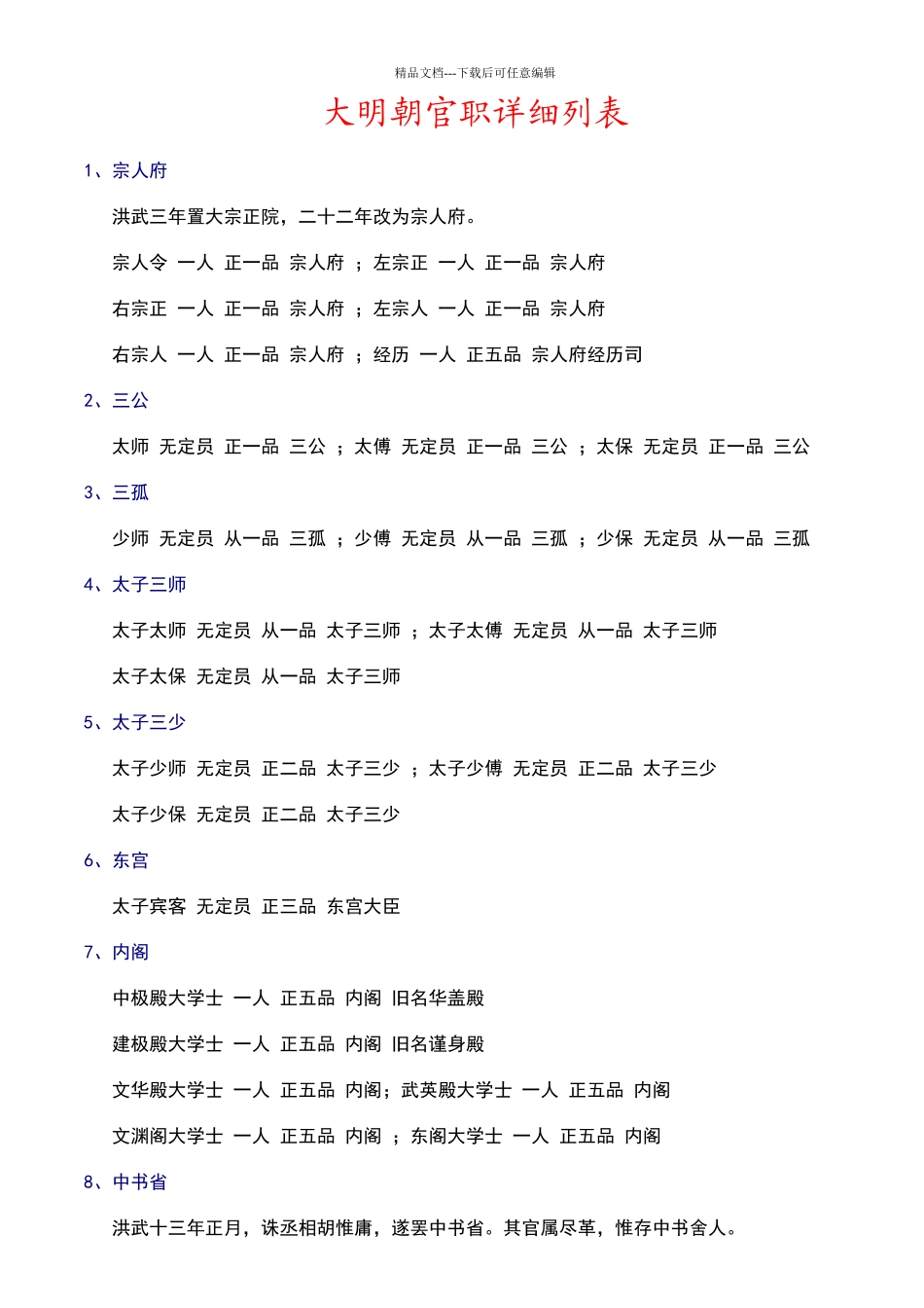 大明朝官职详细列表_第1页