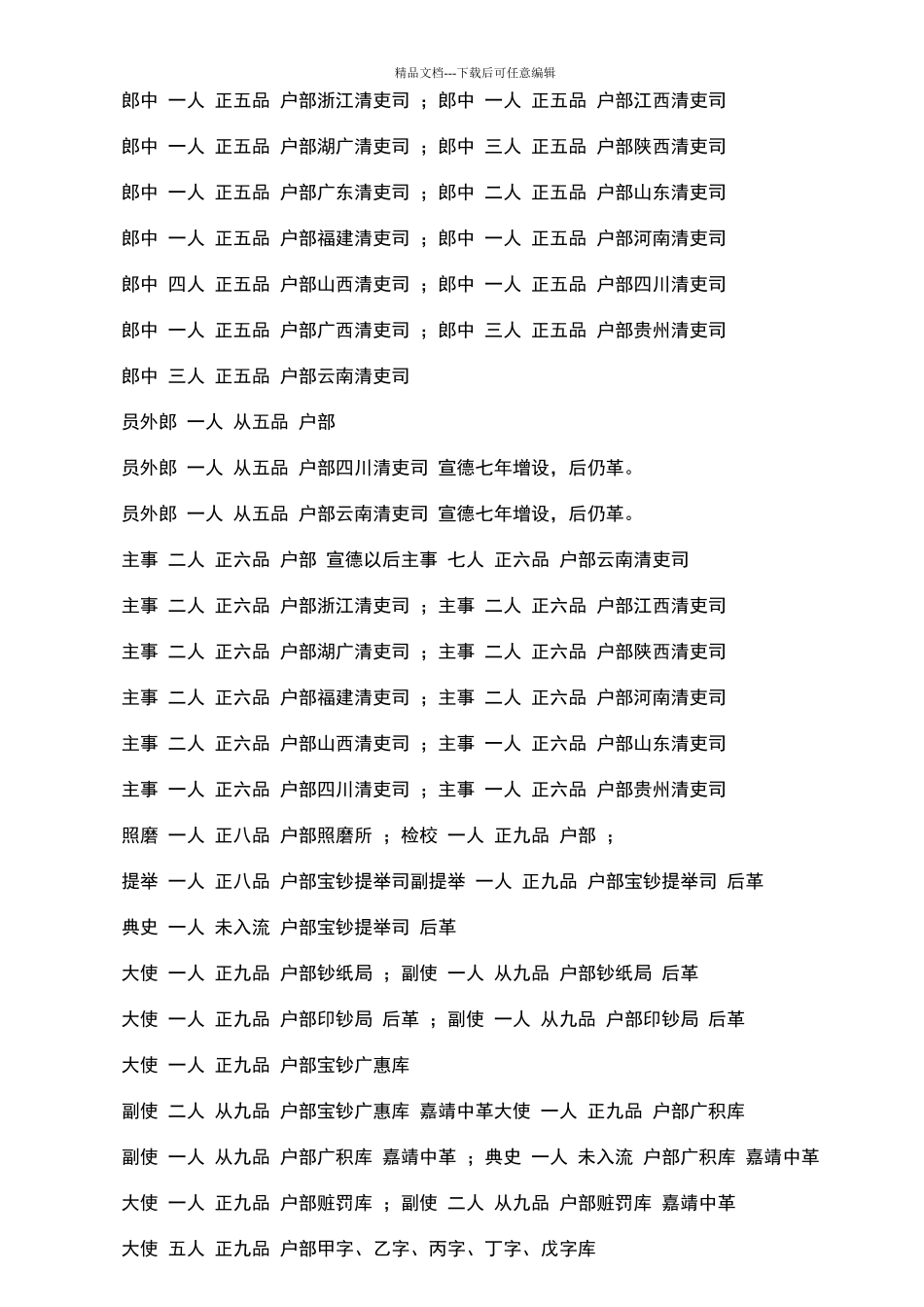 大明朝官职详细列表_第3页
