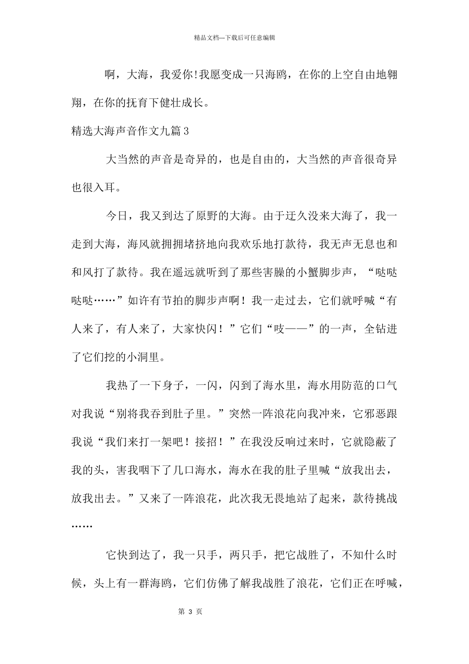 大海声音作文九篇_第3页