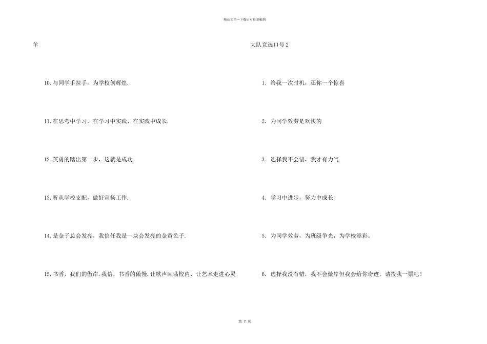 大队竞选口号_第2页