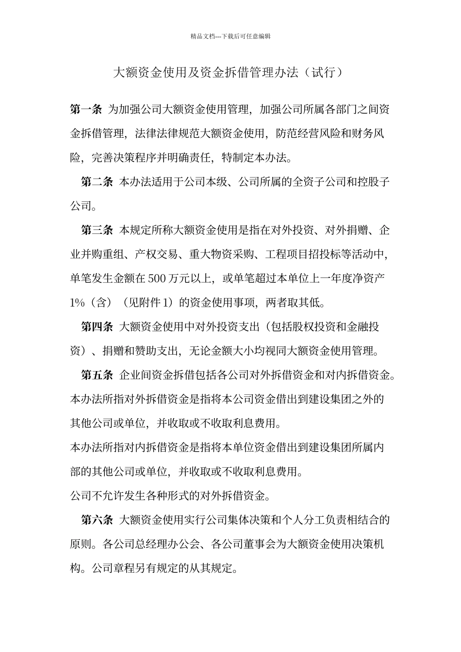 大额资金使用管理办法_第1页