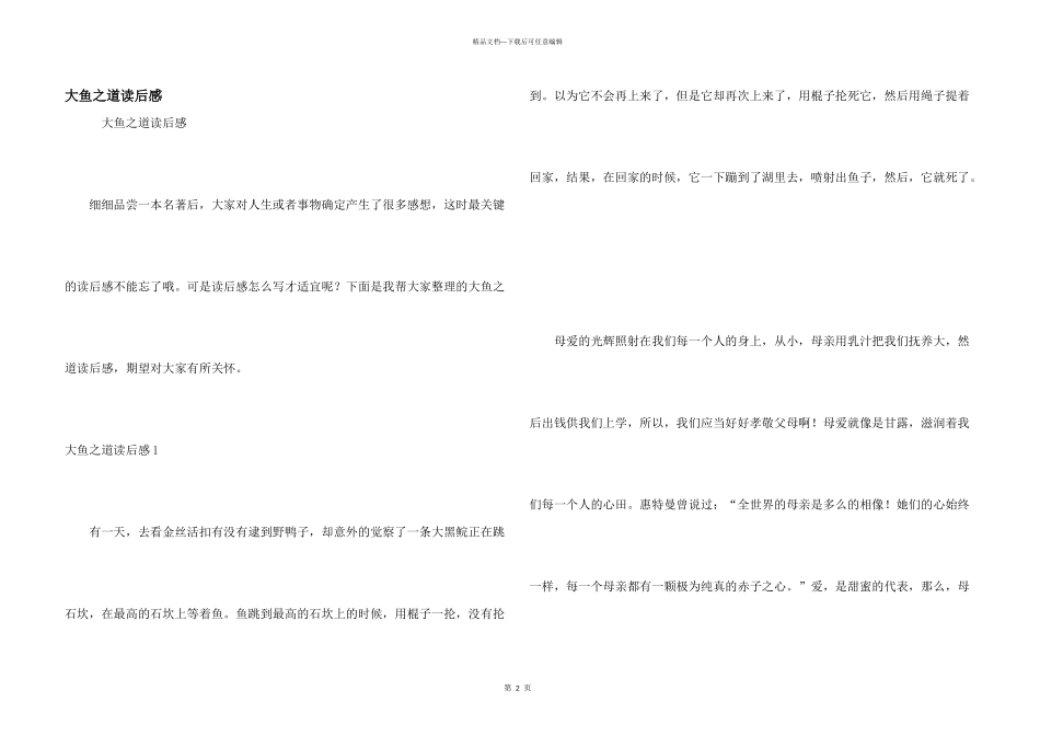 大鱼之道读后感_第1页