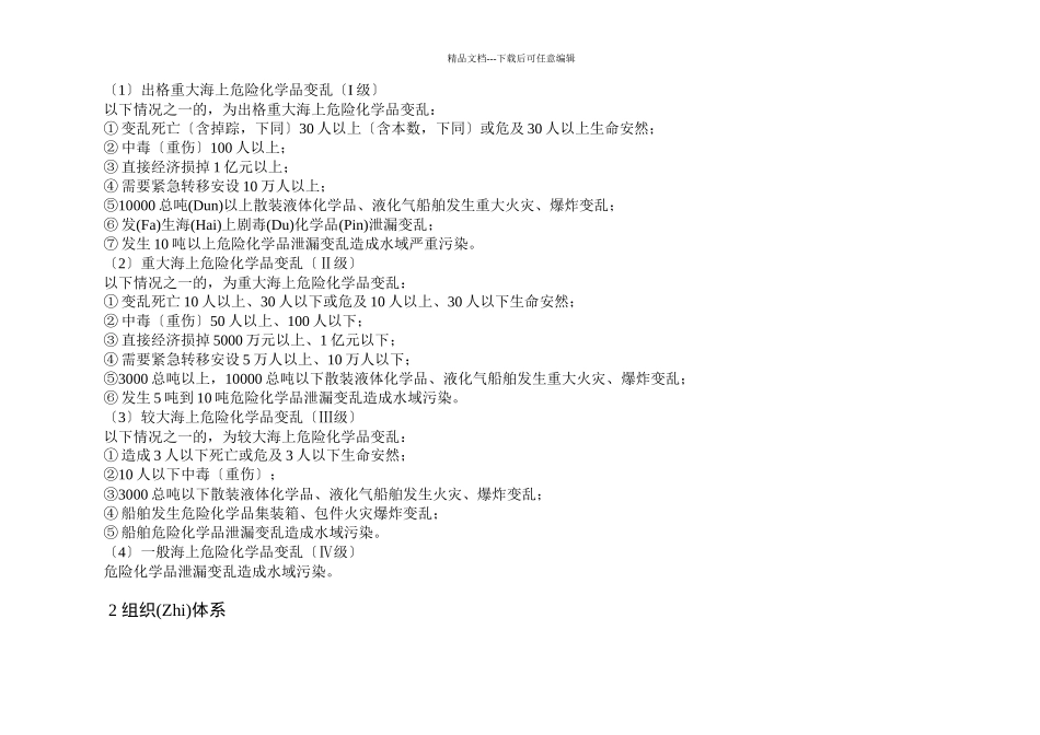 天津海上化学品事故应急救援预案_第2页