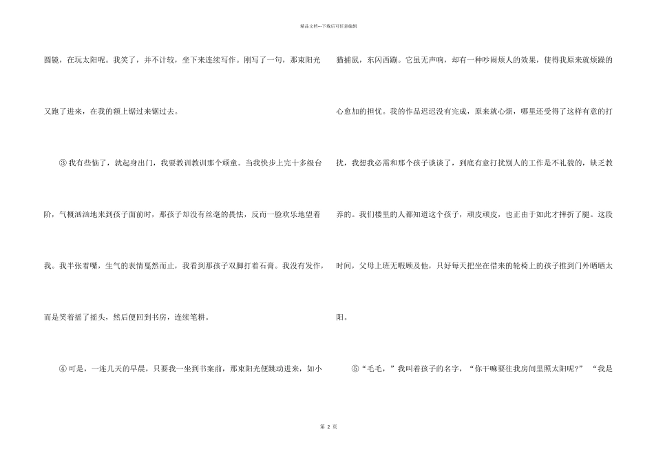 太阳语现代文阅读题答案_第2页