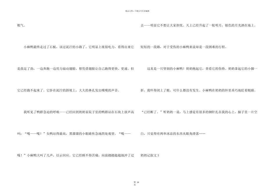 奶奶记叙文(合集15篇)_第3页