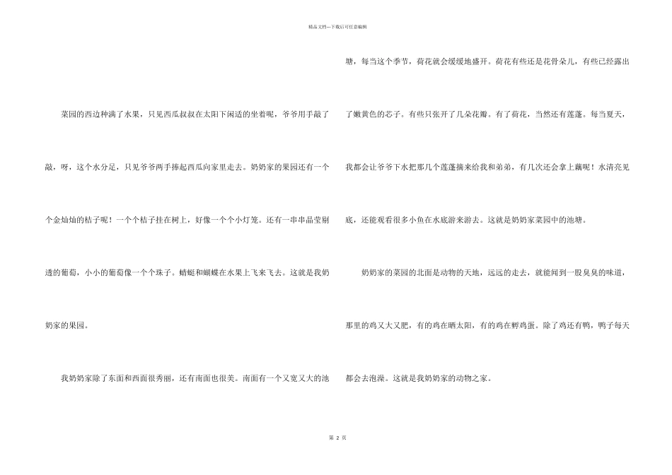 奶奶记叙文15篇_第2页