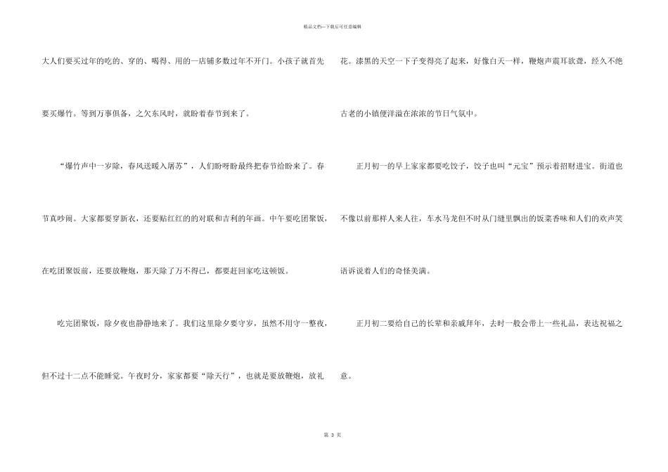 好一个春节600字初二_第3页
