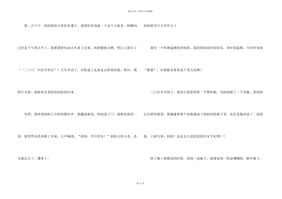 妈妈的节日小学_第3页