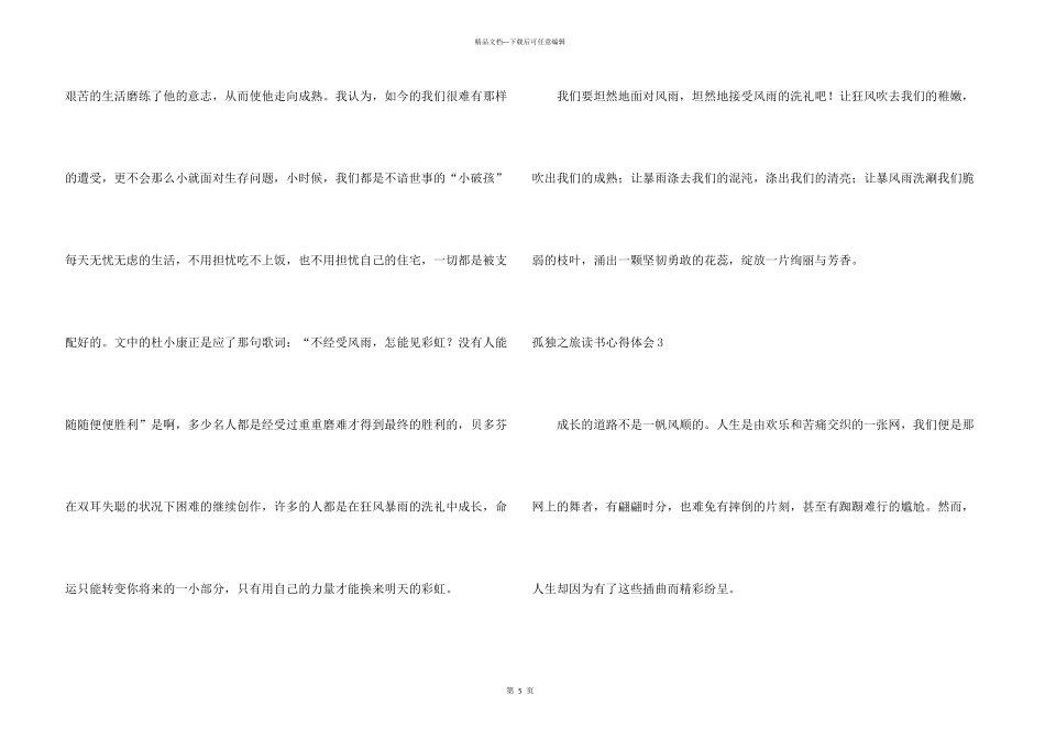 孤独之旅读书心得体会_第3页