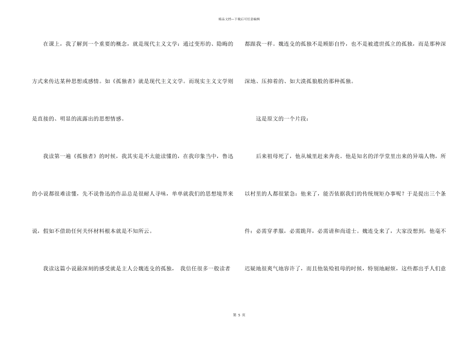孤独者读后感_第2页