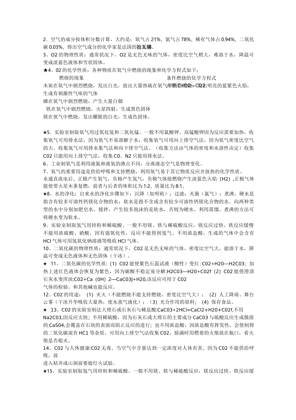 人教版初中化学复习提纲_第3页