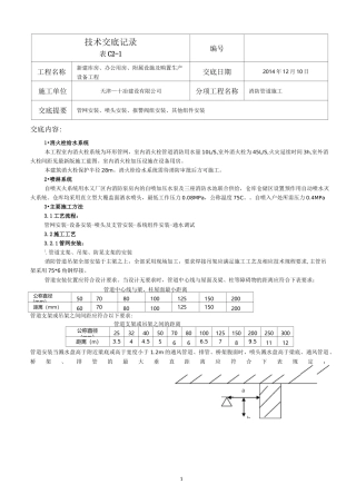 消防喷淋安装技术交底大全