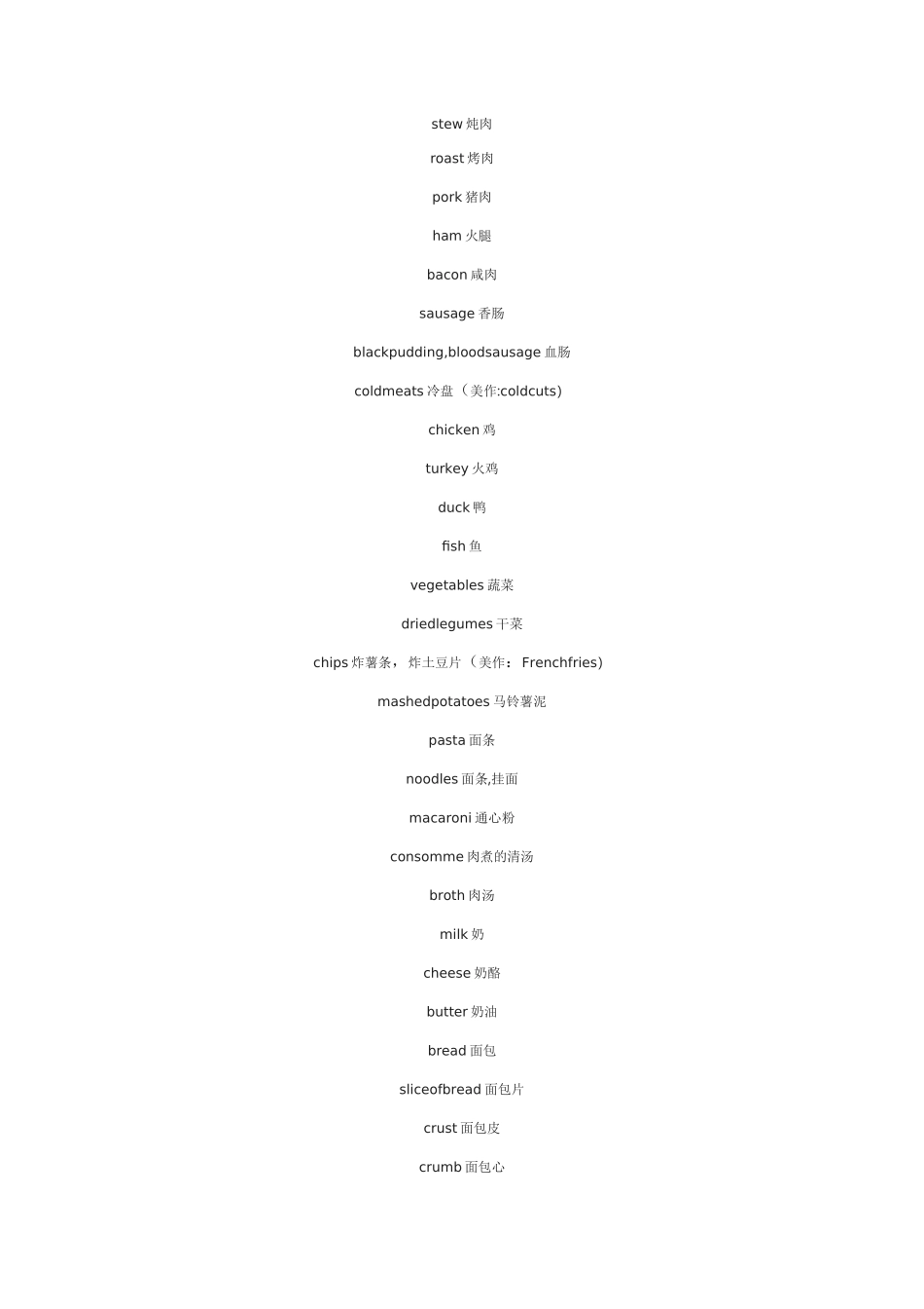 餐饮相关词汇_第2页