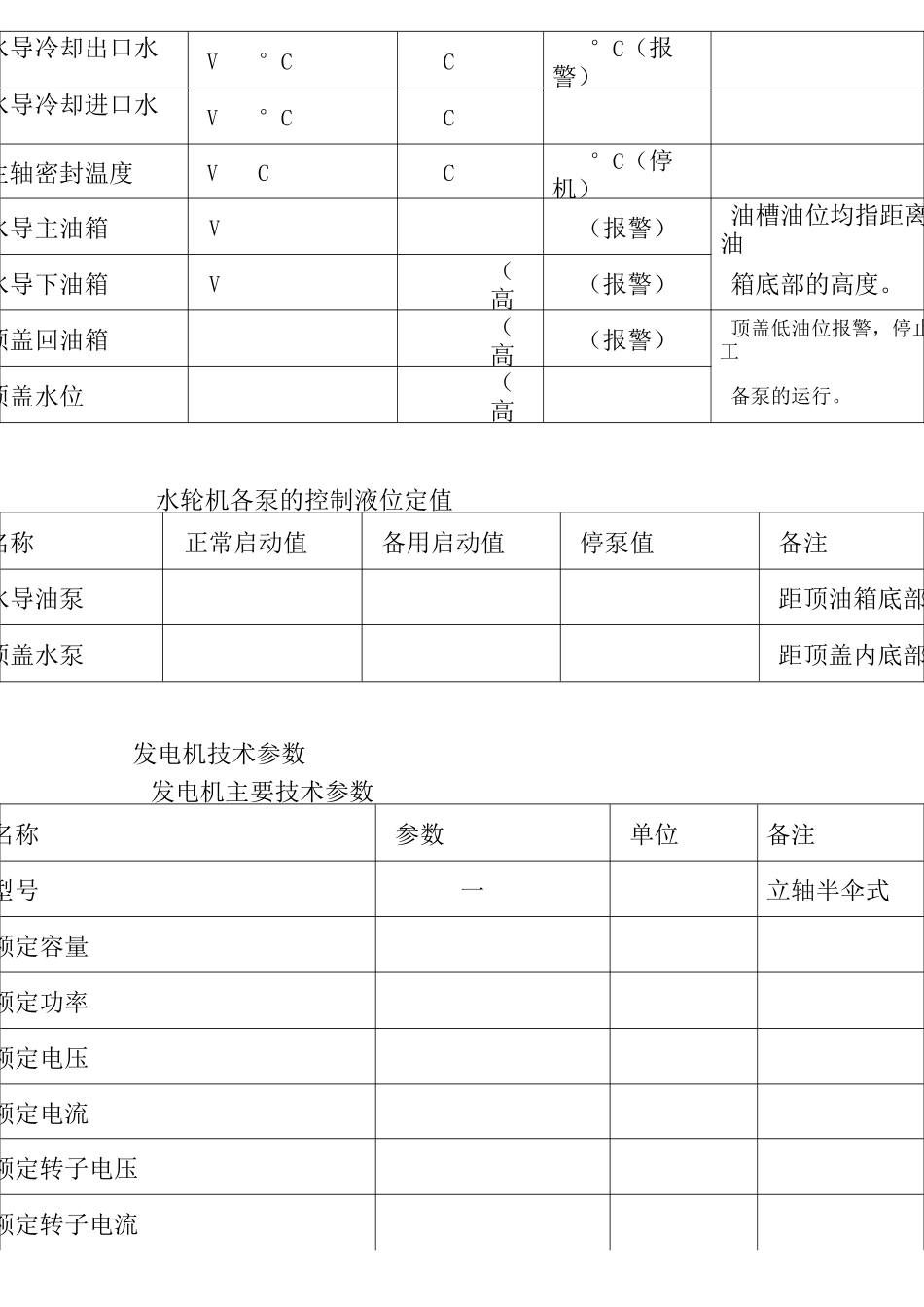 水轮机组运行参数_第3页