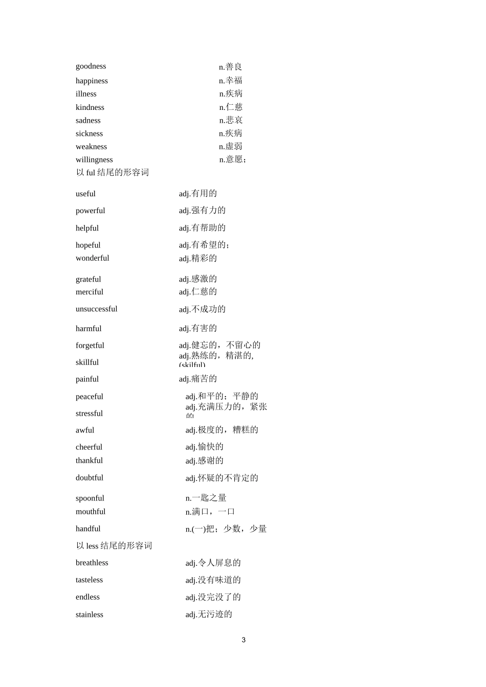 2020高考英语阅读完型常考形容词汇总_第3页