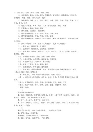 表达方式记叙描写抒情说明议论