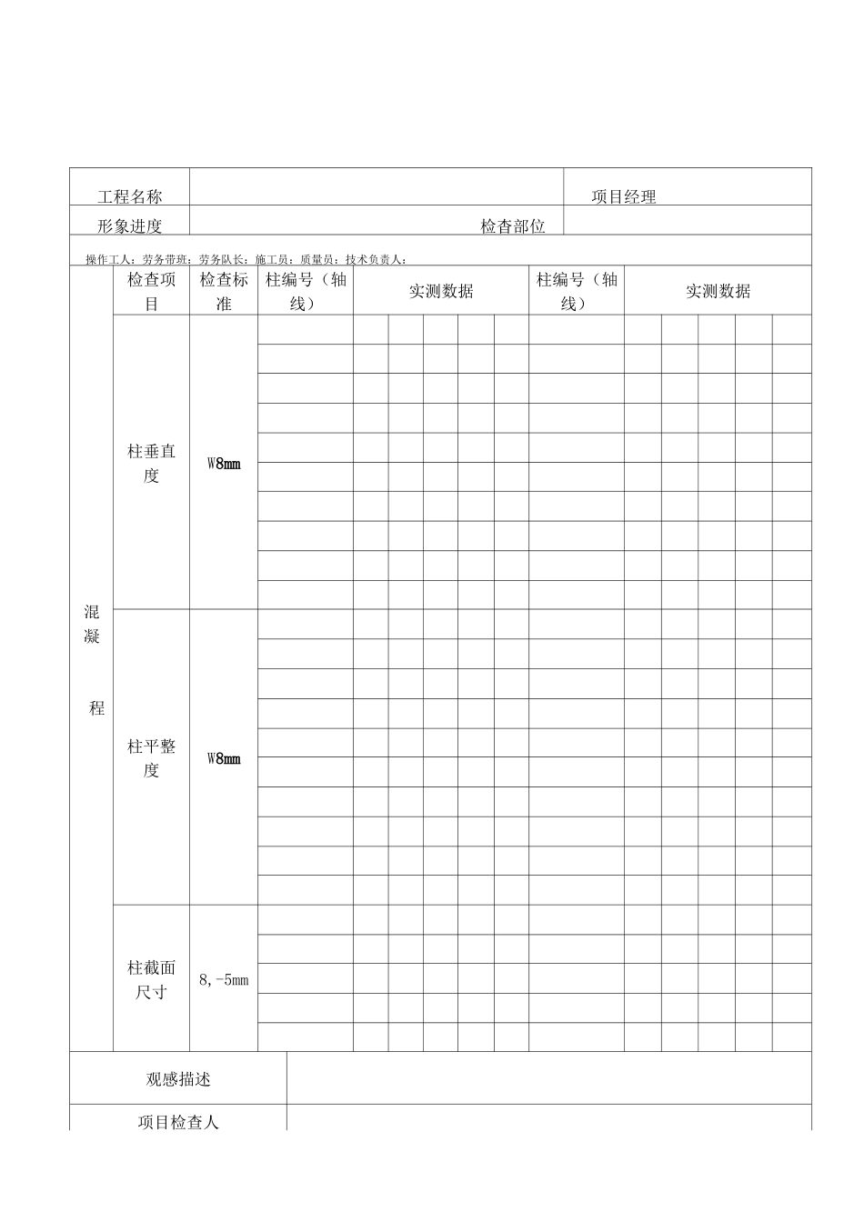 某建筑施工单位实测实量表格_第3页