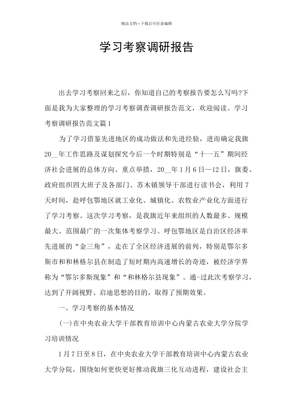 学习考察调研报告_第1页