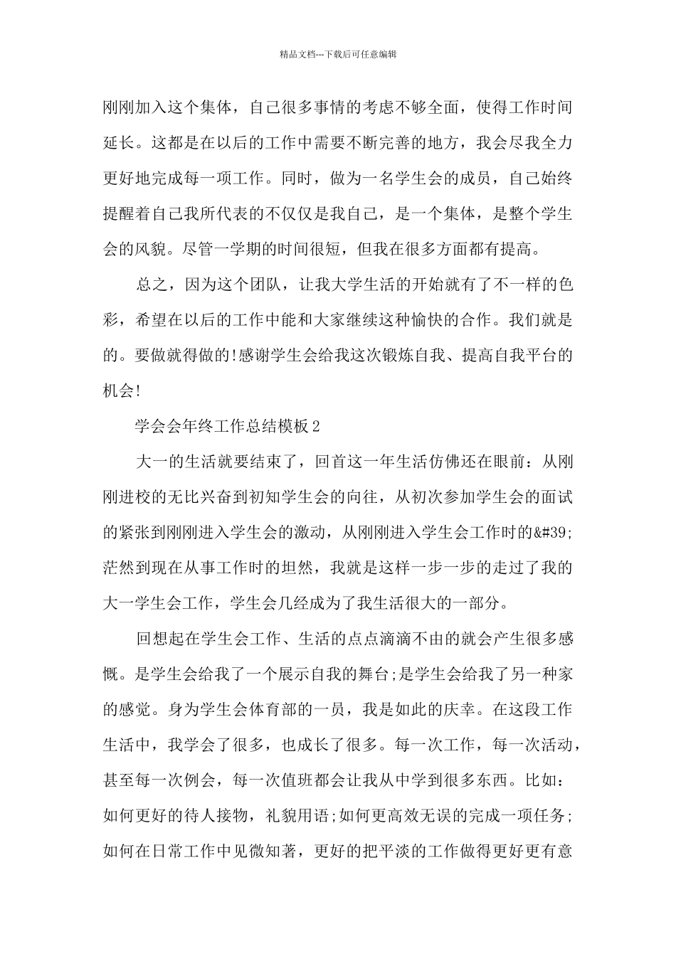学会会年终工作总结模板_第3页