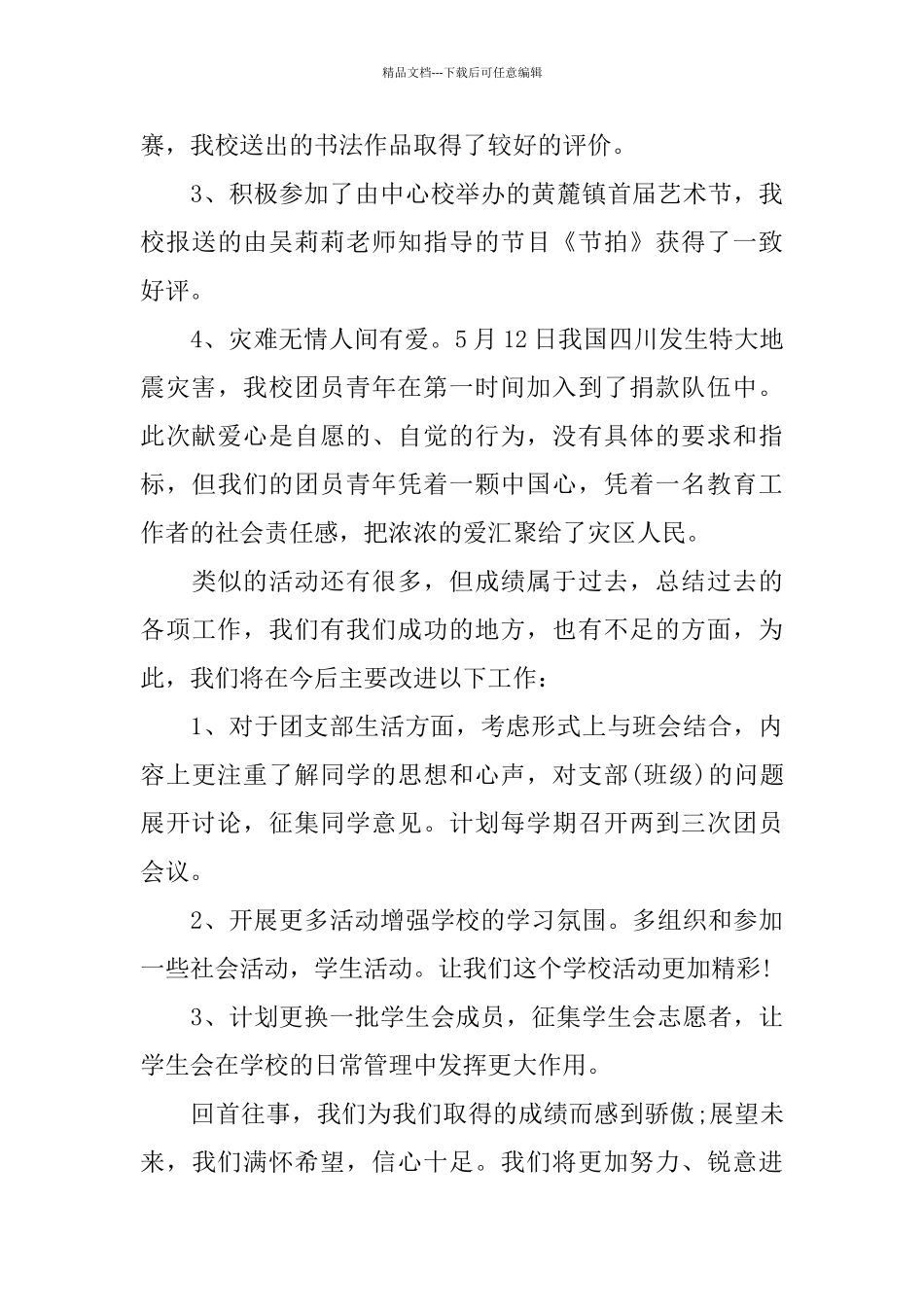 学校团支部工作总结_第3页