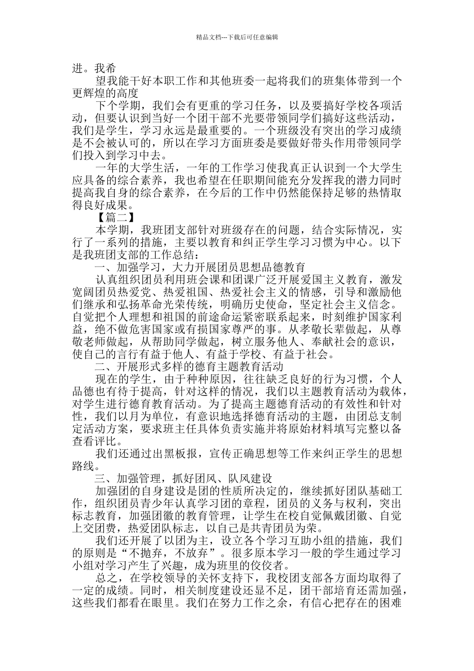 学校团支部个人年终工作总结_第3页