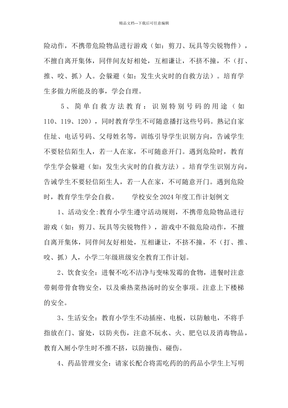 学校安全2024年度工作计划例文_第3页