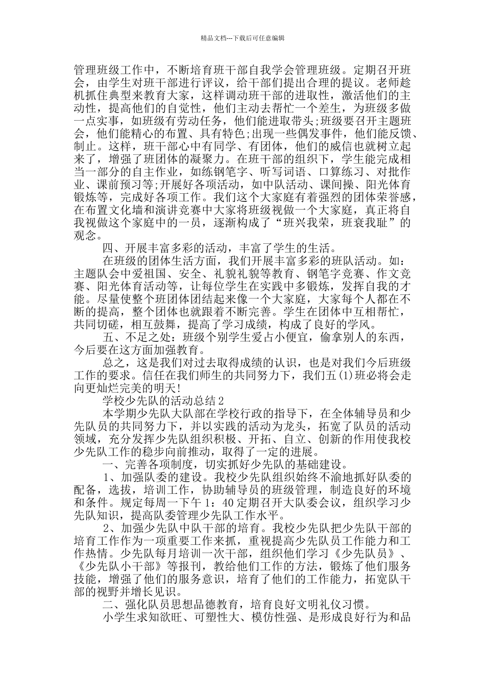 学校少先队的活动总结_第2页