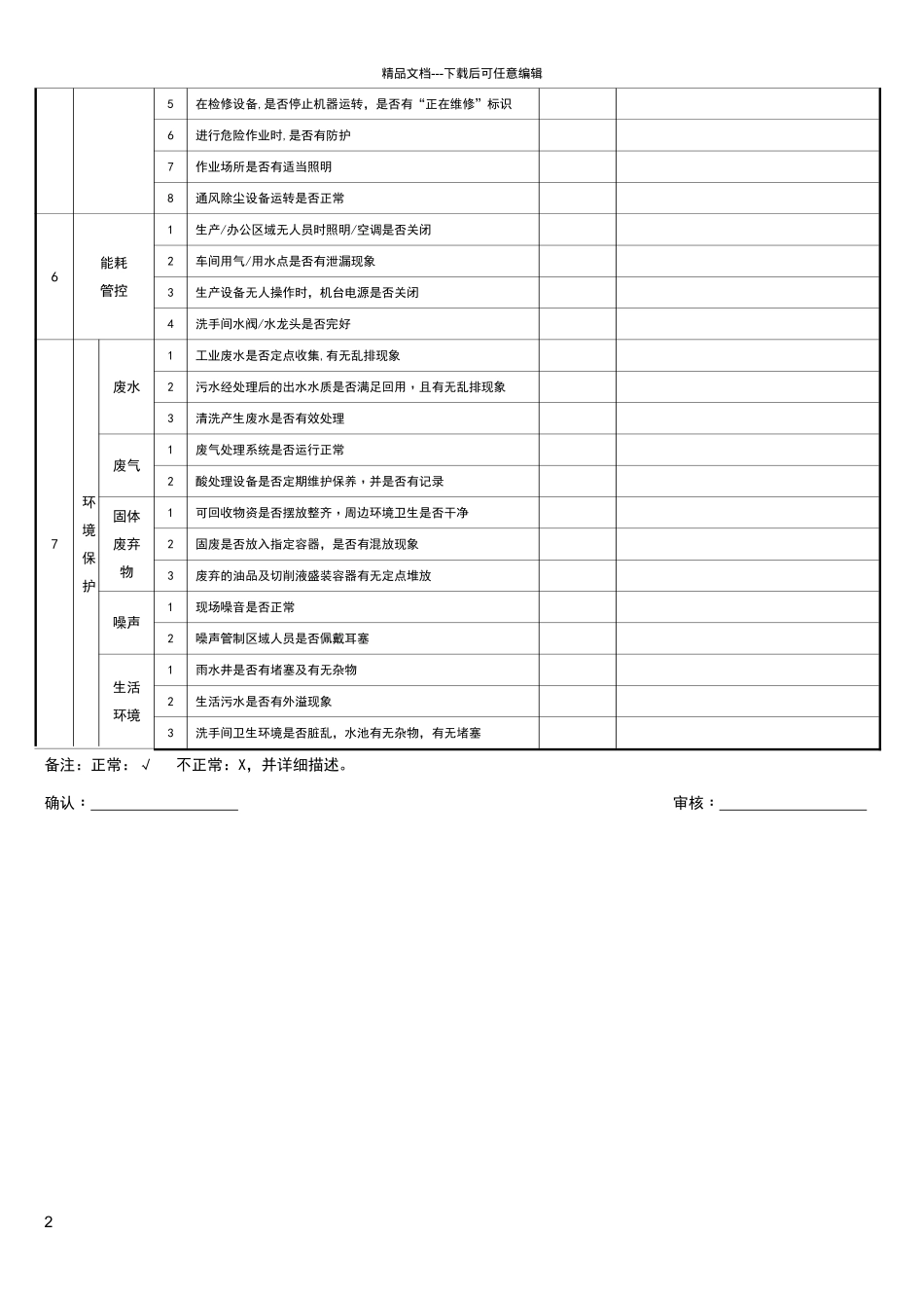 安全巡检检查表_第2页
