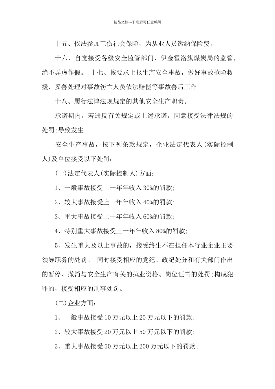 安全承诺书煤矿范文_第3页