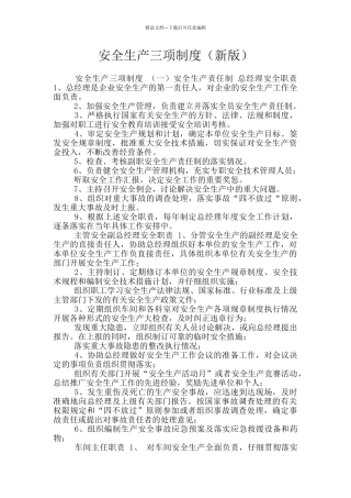 安全生产三项制度(新版)