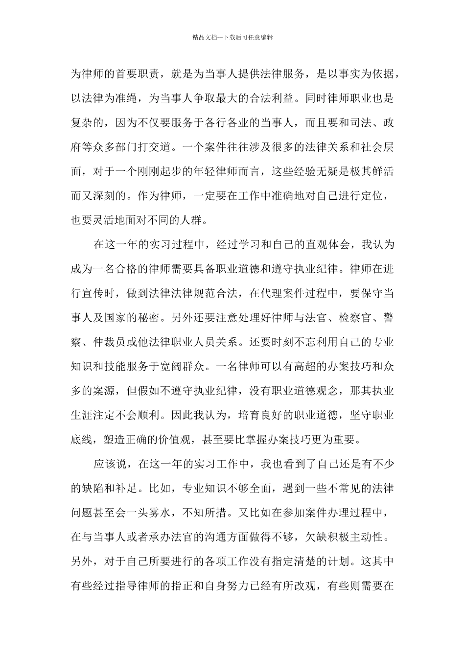 实习律师个人工作总结5篇_第3页