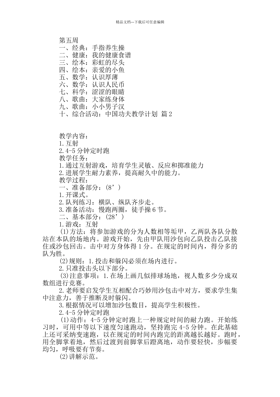 实用的教学计划模板集锦五篇_第3页