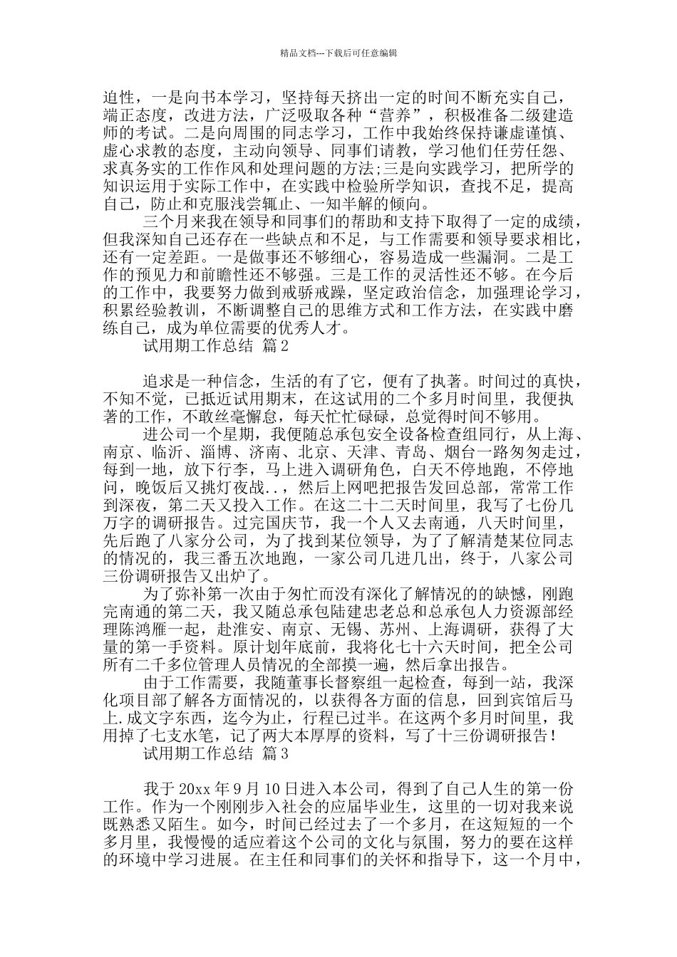实用试用期工作总结范本集合2024_第2页