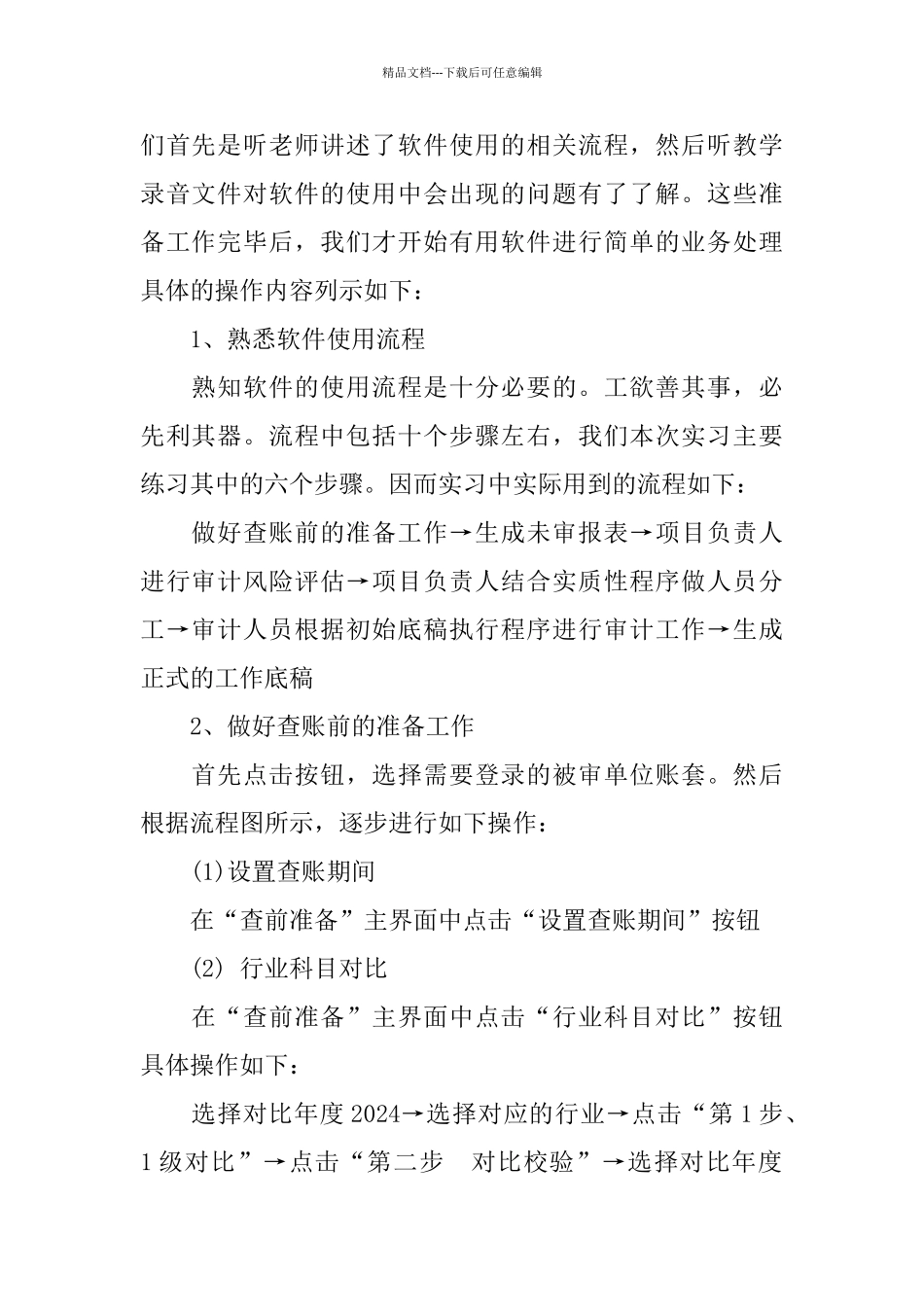 审计员工的实习报告2024范本汇总_第2页