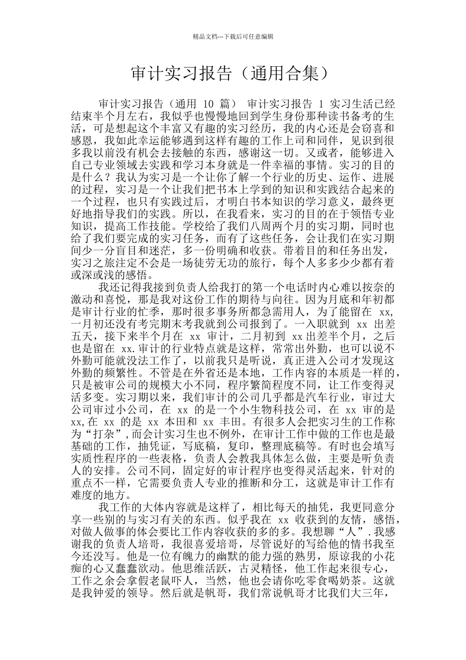 审计实习报告_第1页