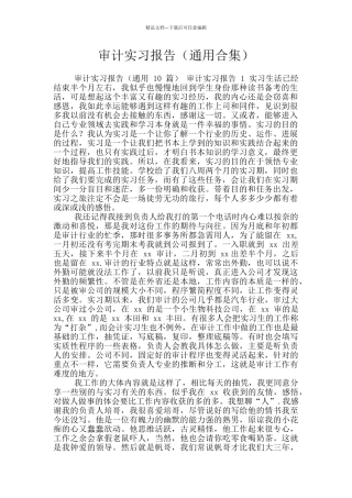 审计实习报告