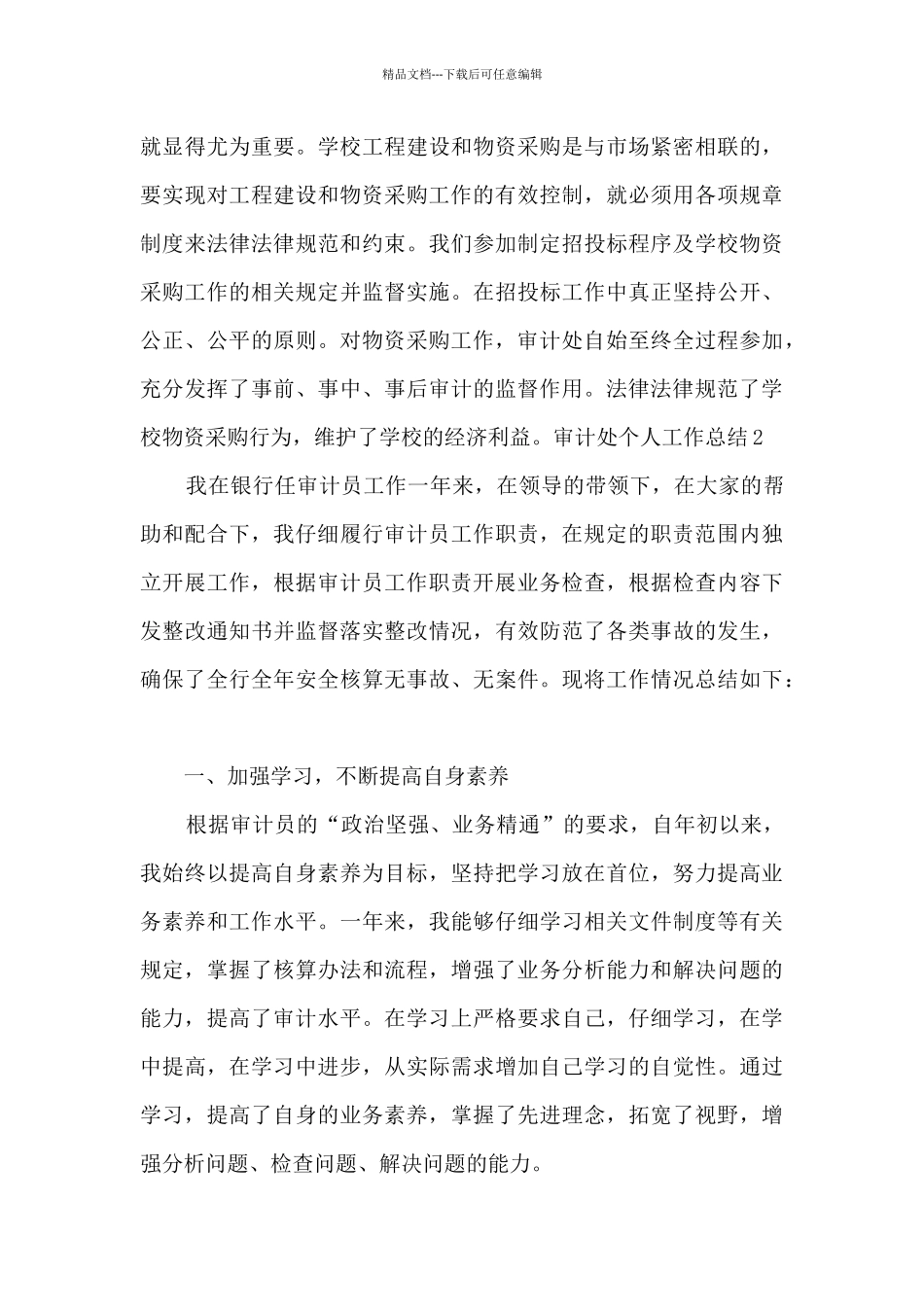 审计处个人工作总结_第3页