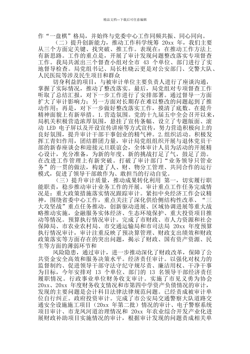 审计局工作总结与20年工作计划_第2页