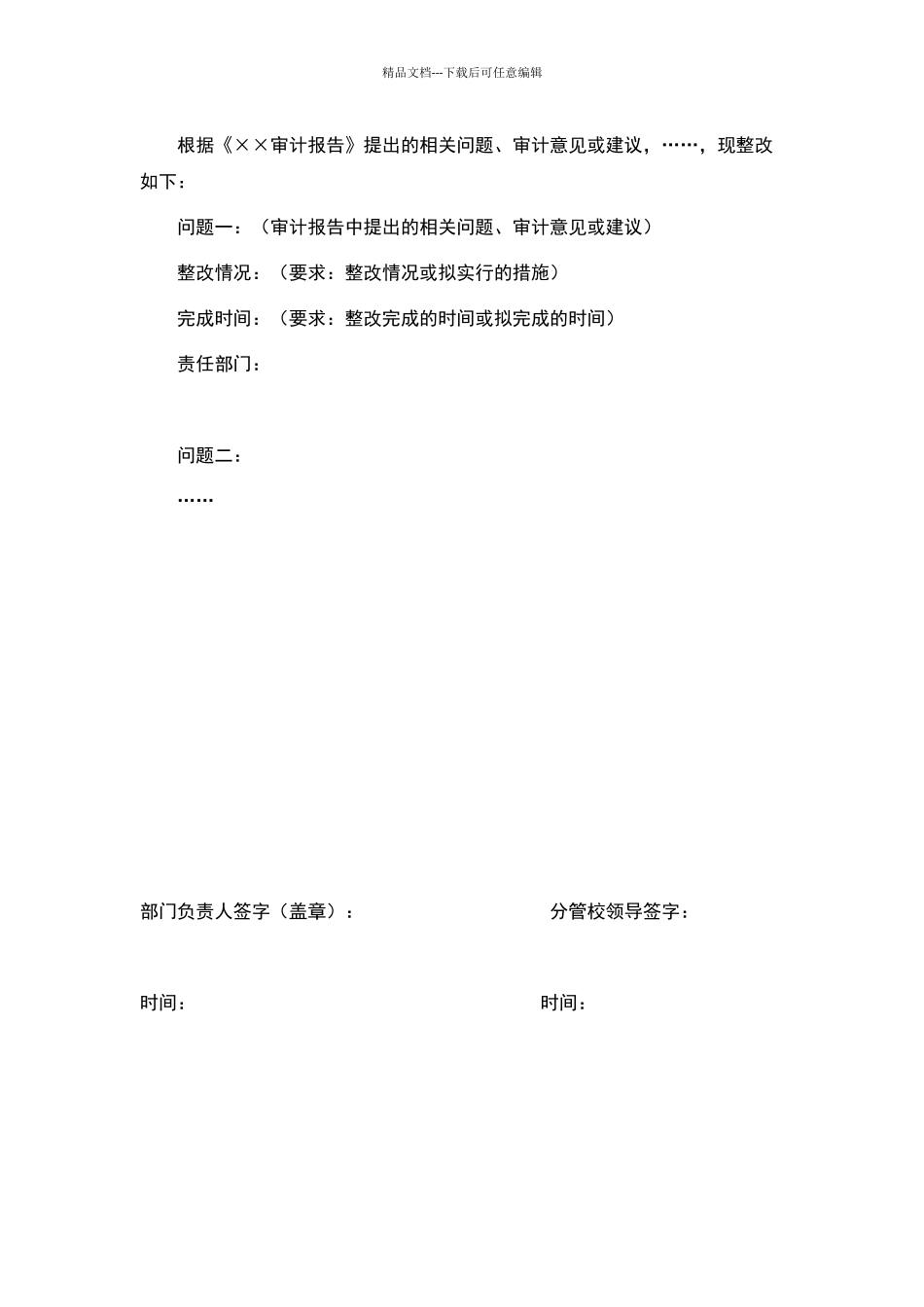 审计整改报告格式_第1页