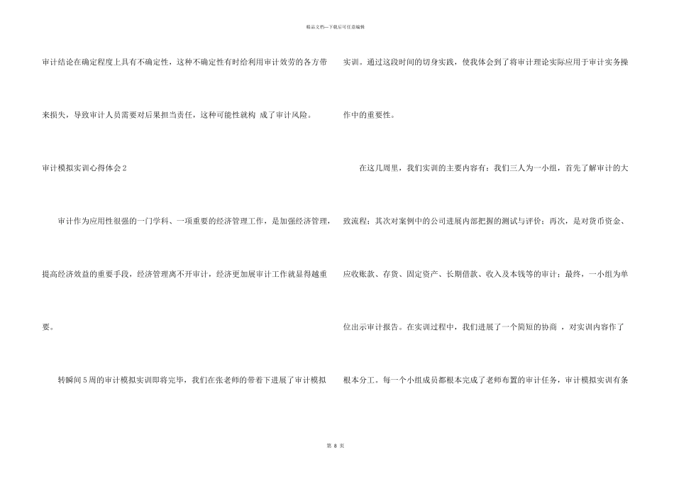 审计模拟实训心得体会_第3页
