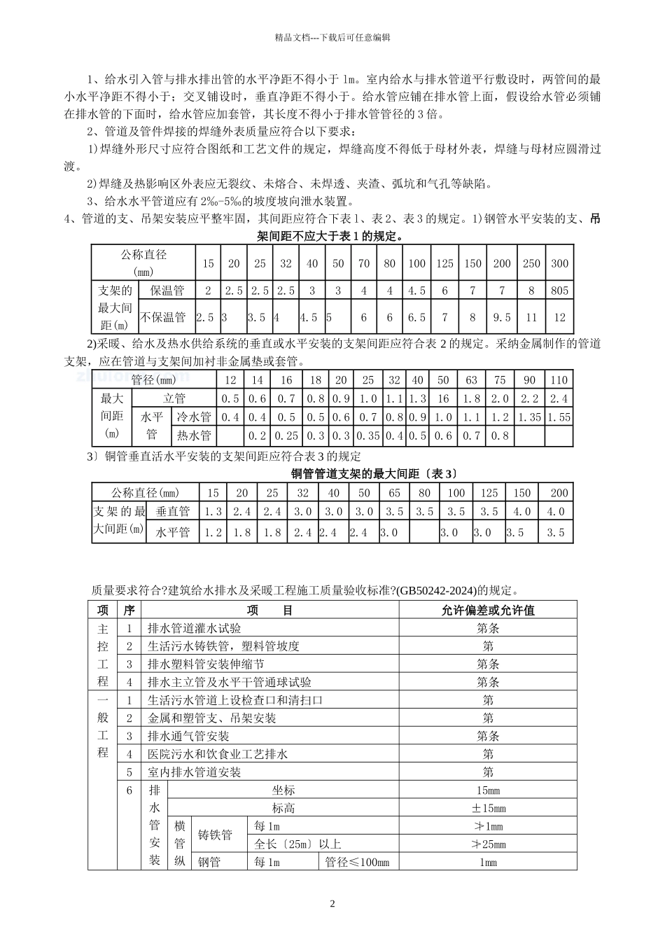 室内给水排管道安装工程_第2页