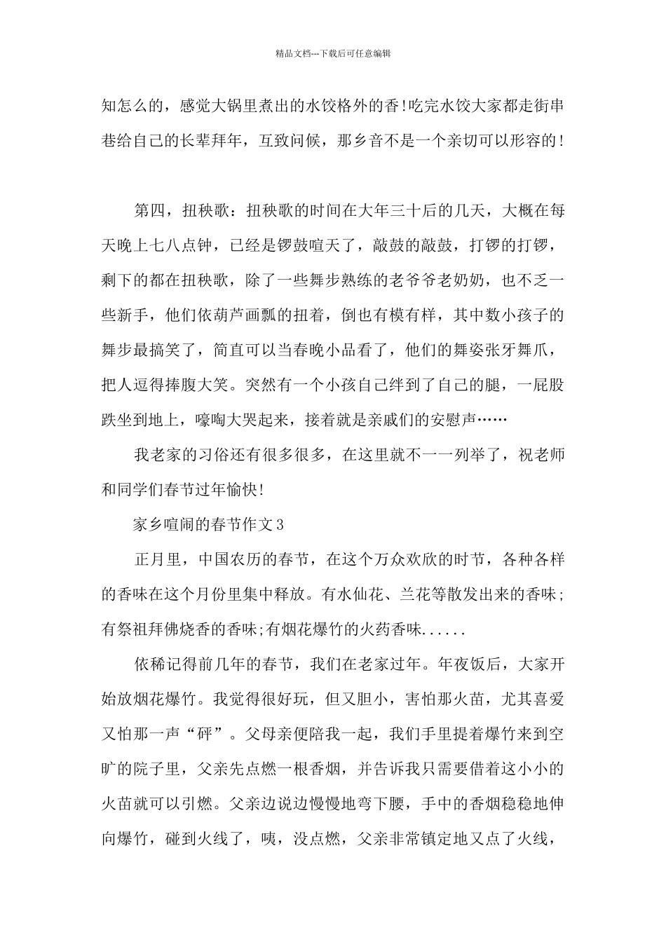 家乡热闹的春节作文5篇_第3页