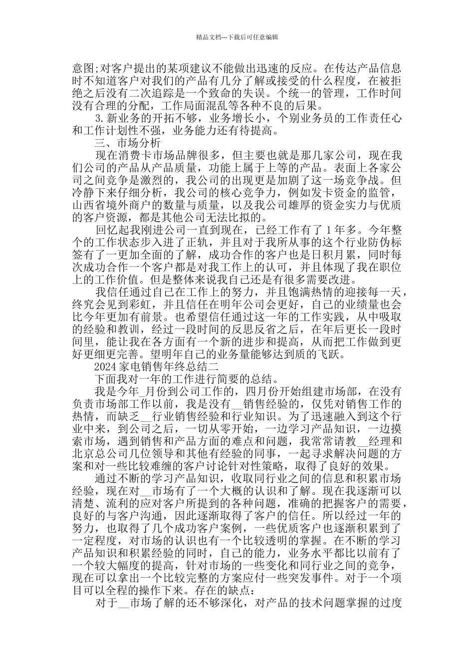 家电销售年终总结范文_第2页