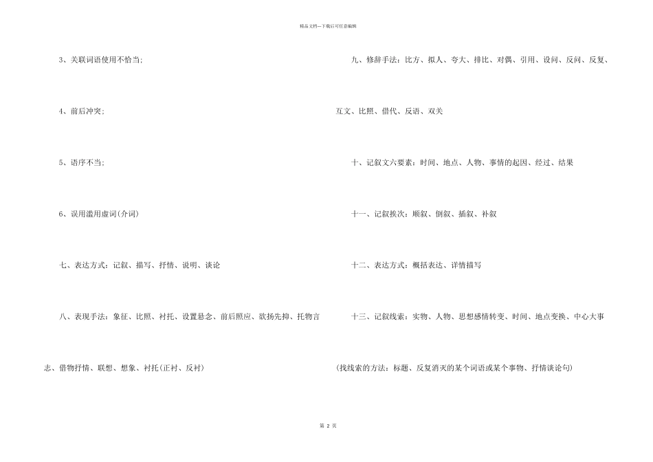 小升初备考语文知识点归纳_第2页