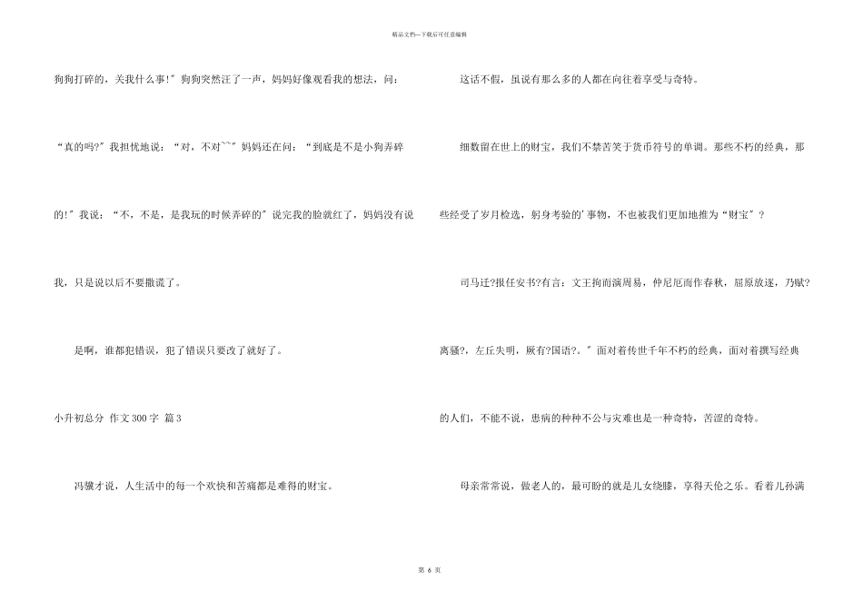 小升初满分300字汇总7篇_第3页