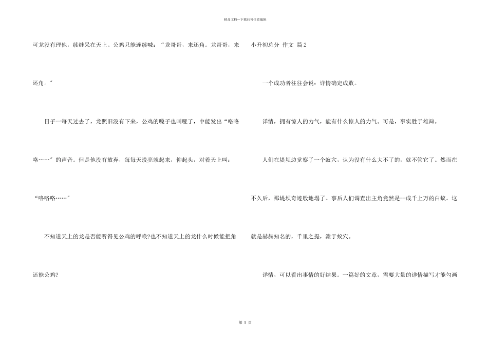 小升初满分汇总四篇_第2页